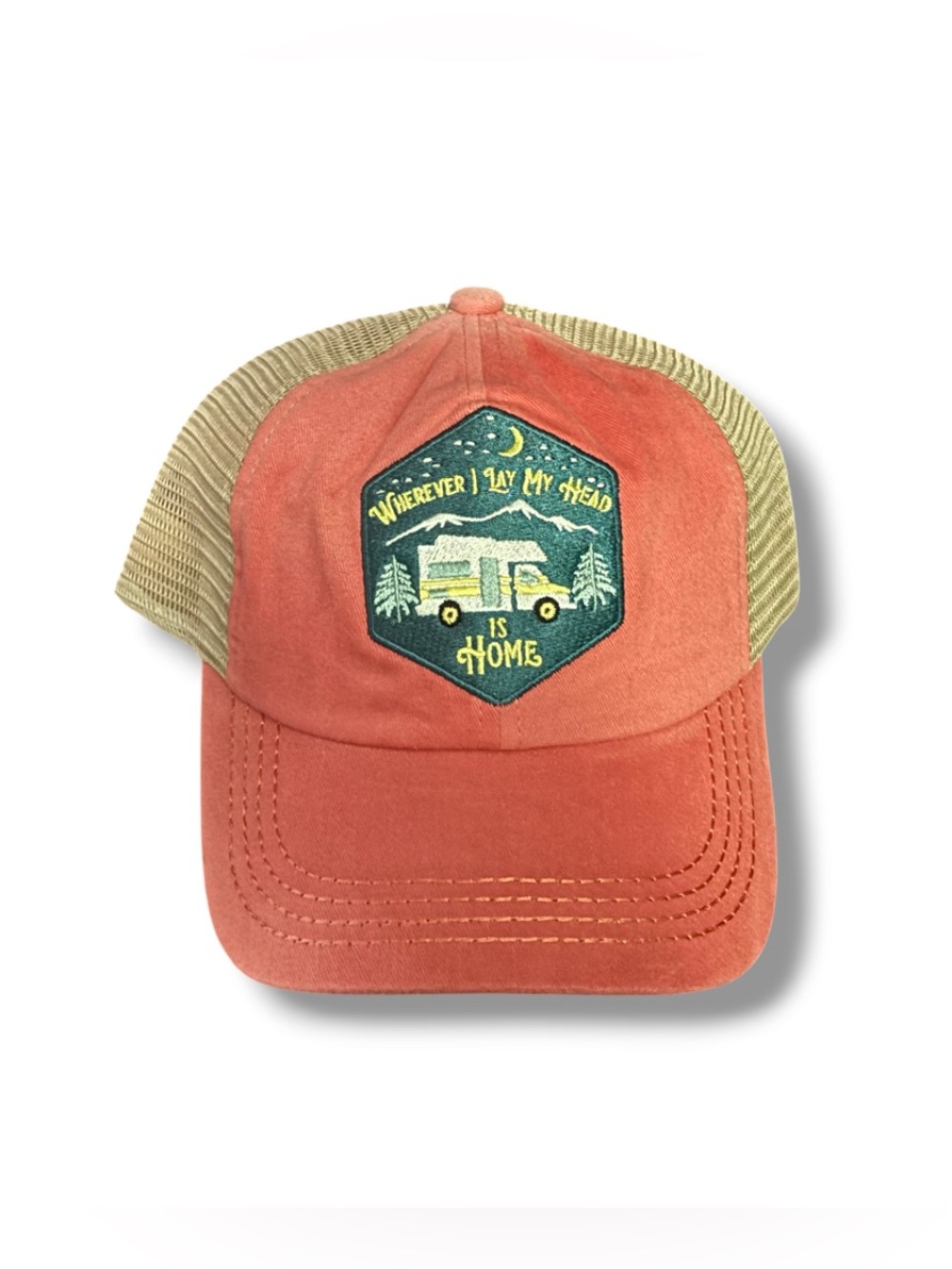 Wherever I Lay My Head Is My Home RV Patch Trucker Hat